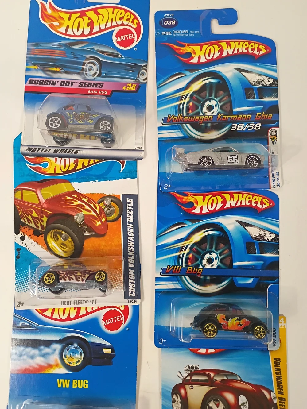 7 Hot Wheels Beatles Volkswagen Bran New